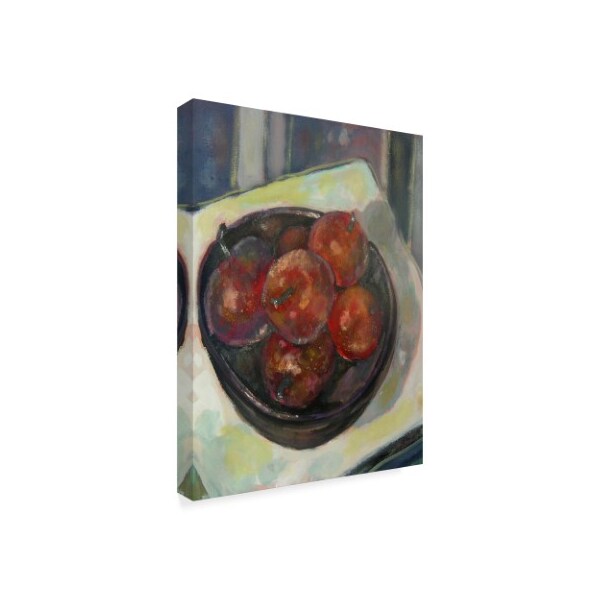 Lorraine Platt 'Apples On A White Cloth' Canvas Art,35x47